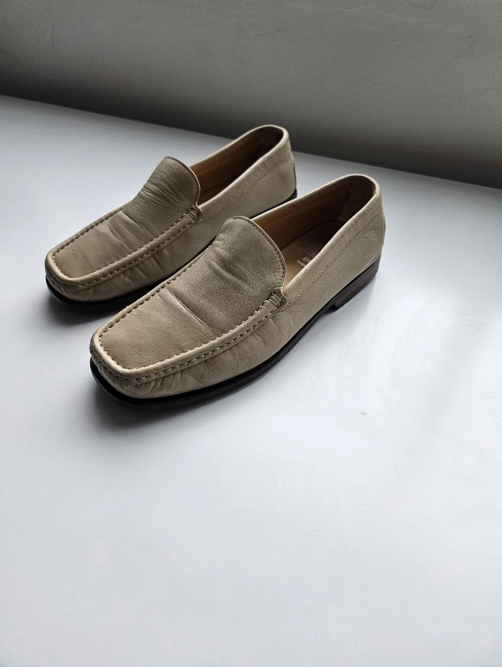 Ernesto Dolani Italian Square Toe Flat Slip On Loafer